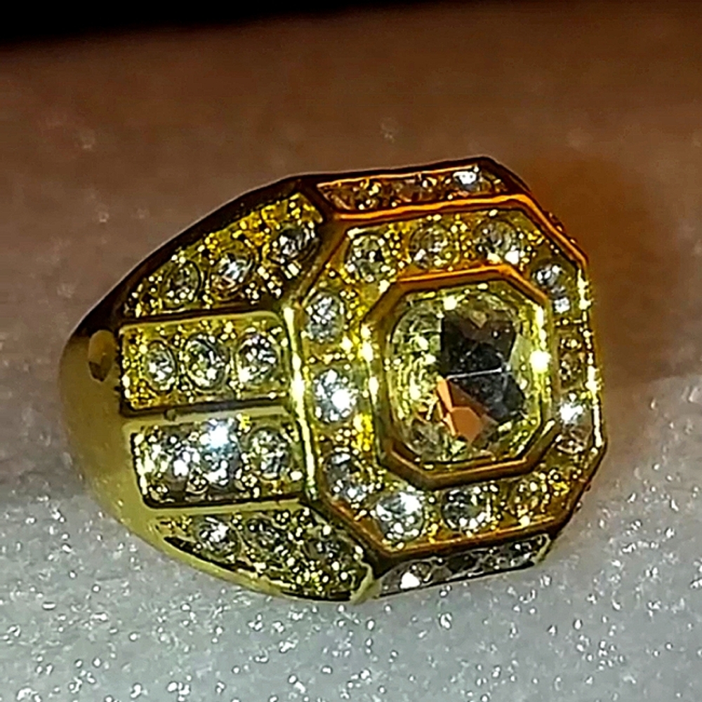 Men's Ring size 8 hip-hop Bustdown style